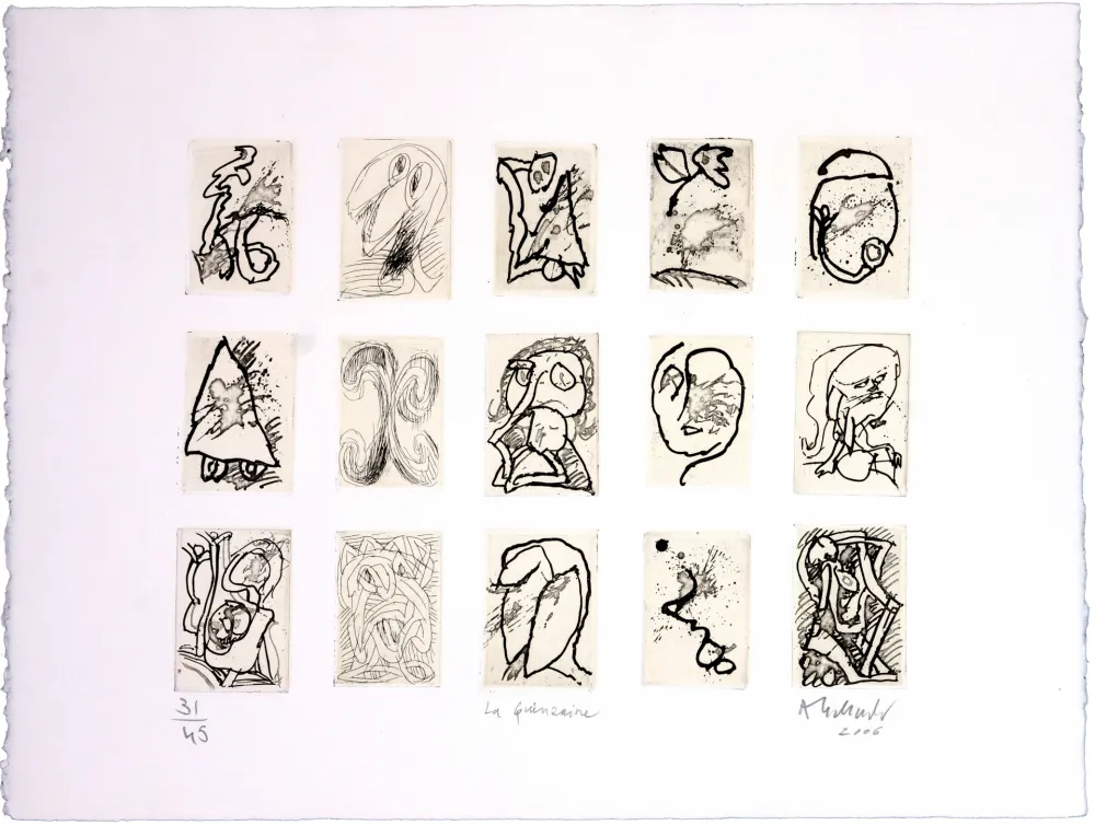 Grabado Alechinsky - La Quinzaine