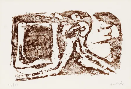 Litografía Alechinsky - La reine des murs VI: Quittez cette entrechambre et parlez de l'une