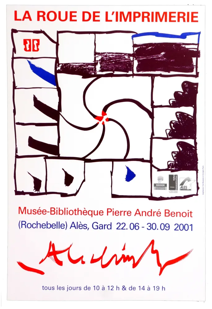 Cartel Alechinsky - La Roue de l'imprimerie