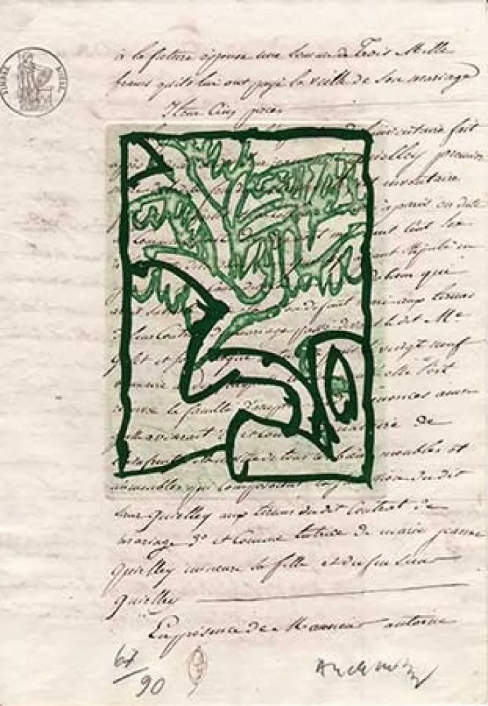 Grabado Alechinsky - La vie comme elle tourne