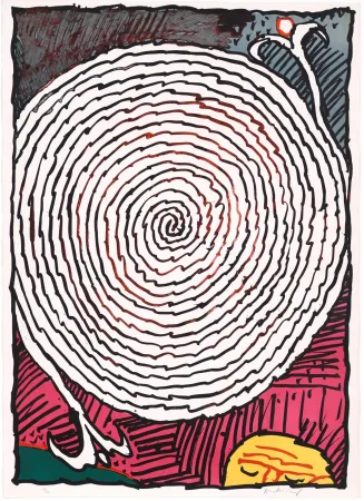 Litografía Alechinsky - Labyrinthe d’apparat VII