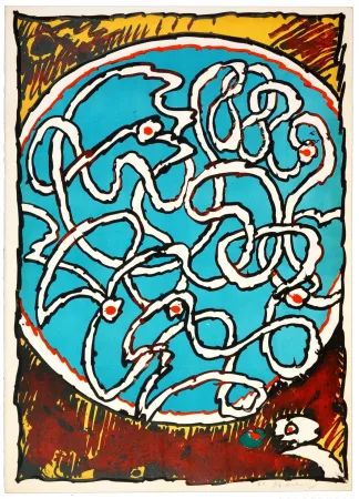 Litografía Alechinsky - Labyrinthes d’Apparat II