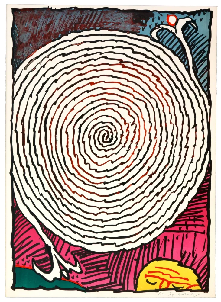 Litografía Alechinsky - Labyrinthes d’Apparat V