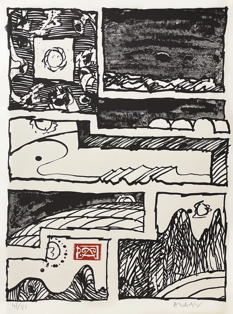 Litografía Alechinsky - Le cachet faisant foi