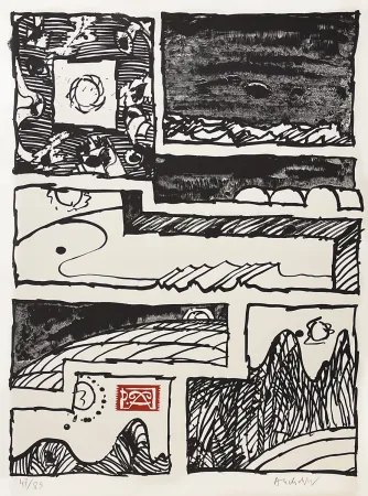 Litografía Alechinsky - Le cachet faisant foi