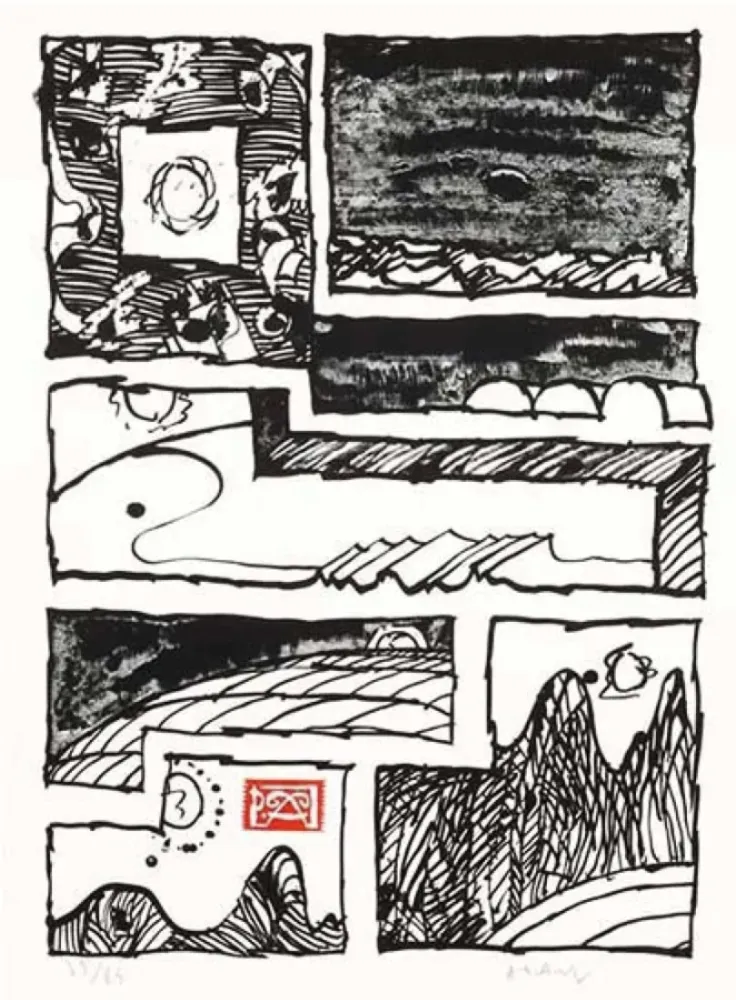 Litografía Alechinsky - Le cachet faisant foi