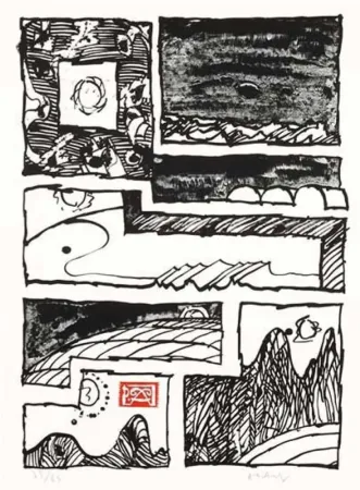 Litografía Alechinsky - Le cachet faisant foi