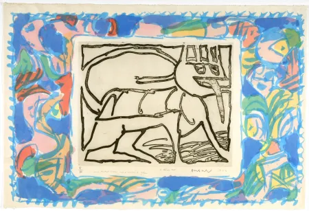 Aguafuerte Alechinsky - Le Chien Roi