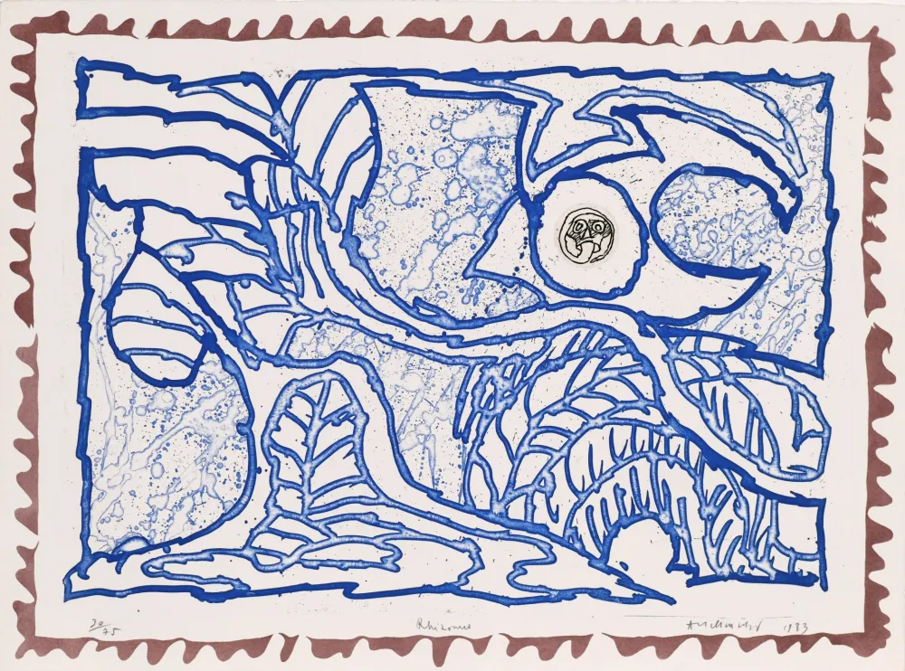 Aguafuerte Alechinsky - Le chien roi – Rhizome