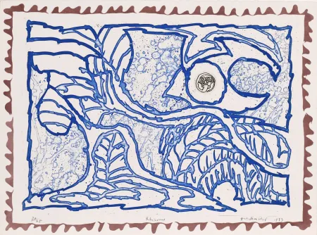 Aguafuerte Alechinsky - Le chien roi – Rhizome