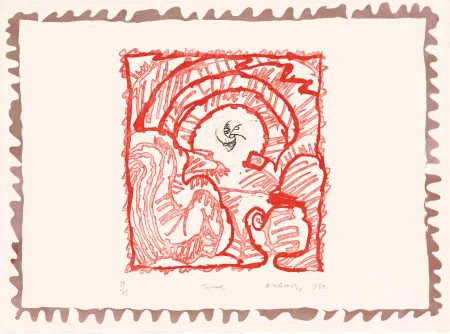 Aguafuerte Alechinsky - Le chien roi – Tunnel