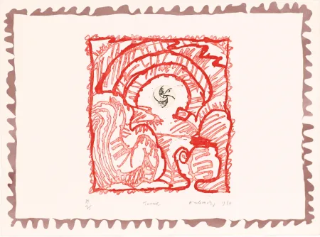 Aguafuerte Alechinsky - Le chien roi – Tunnel