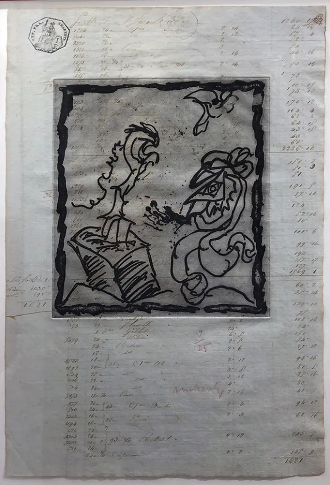 Aguafuerte Alechinsky - Le dimanche du comptable