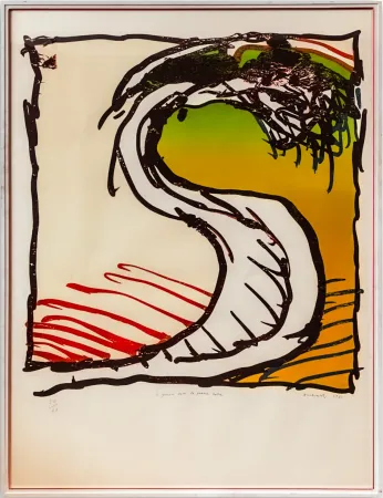 Litografía Alechinsky - Le genou dans la grande robe