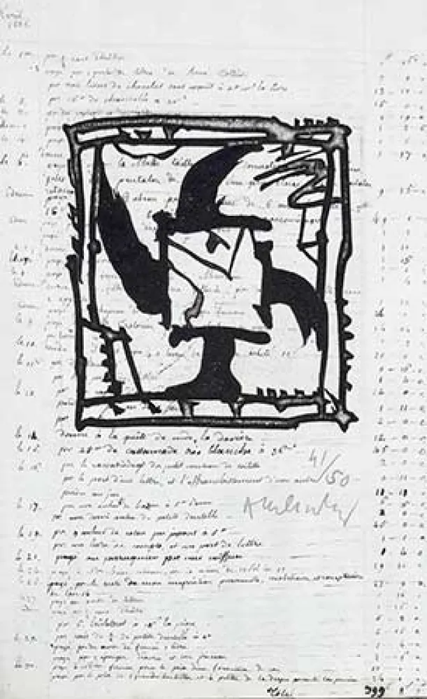 Grabado Alechinsky - Le pinceau même