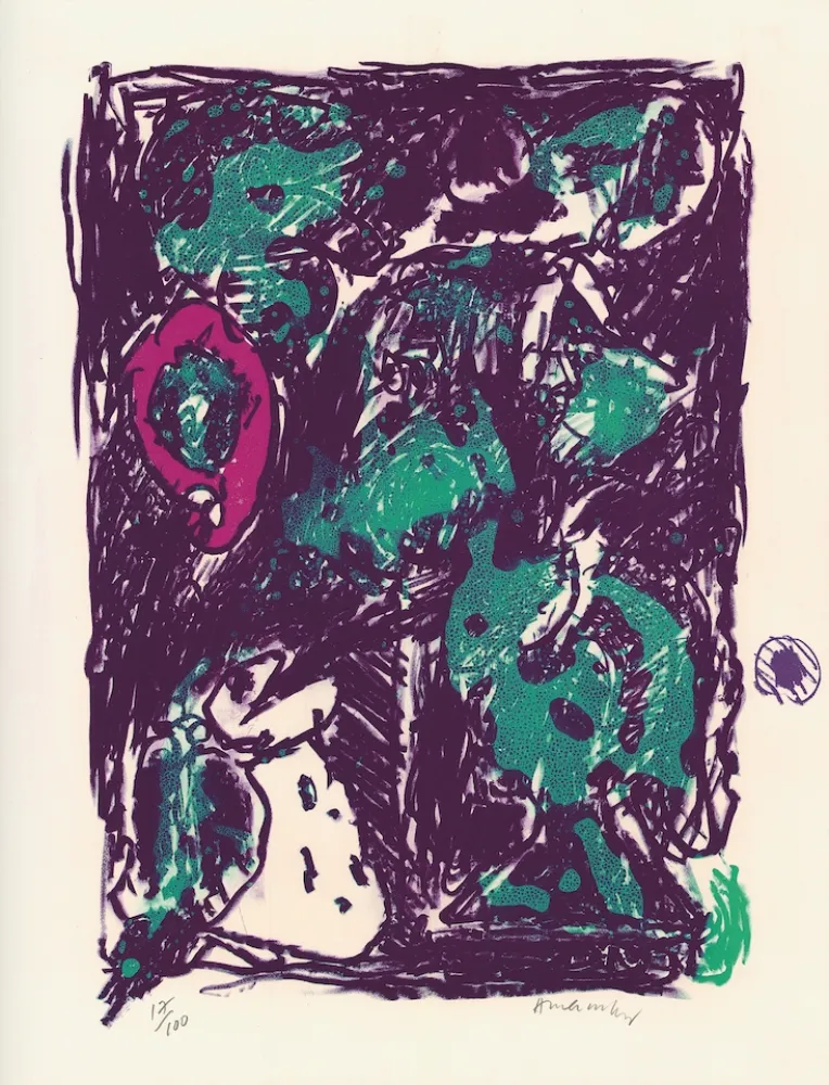 Litografía Alechinsky - Le rare heureux