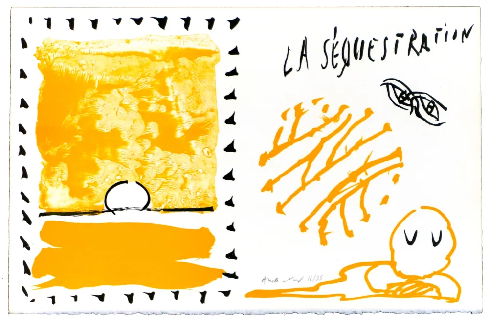 Litografía Alechinsky - Le rêve de l'ammonite 1