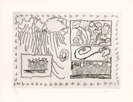 Aguafuerte Alechinsky - Le rêve de l’ammonite