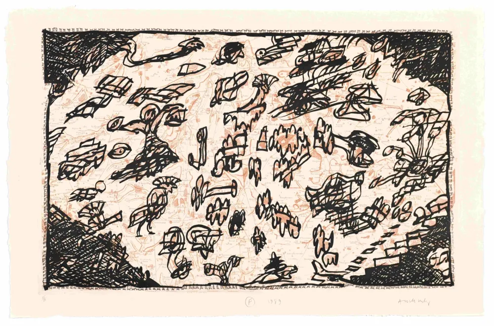 Aguafuerte Alechinsky - Le Sauve qui peut de Rocquencourt