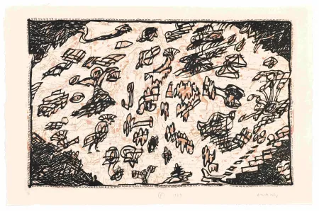 Aguafuerte Alechinsky - Le Sauve qui peut de Rocquencourt