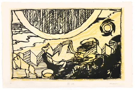 Aguafuerte Alechinsky - Le Siège de Nieuport