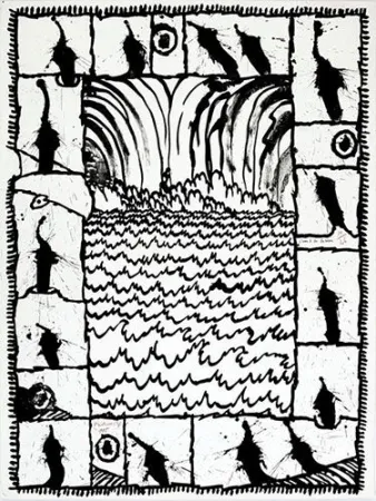 Litografía Alechinsky - L'eau à la lucarne