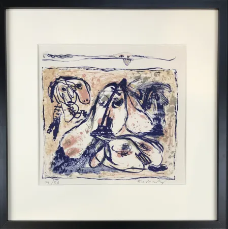 Litografía Alechinsky - Les tireurs de langue, 1962