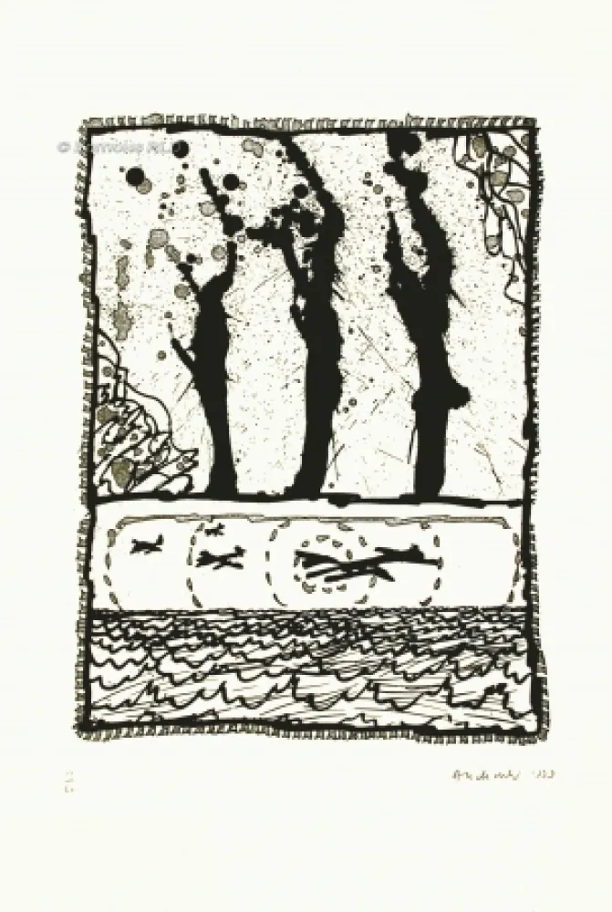 Aguafuerte Y Aguatinta Alechinsky - Les trois coups