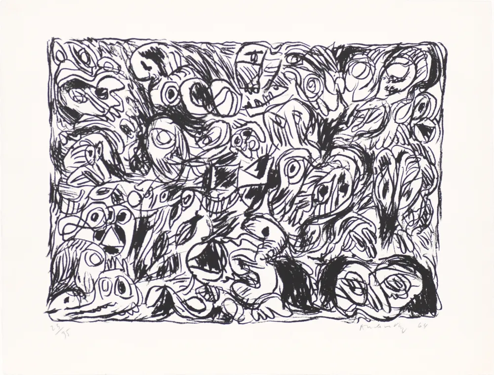 Litografía Alechinsky - Les yeux ouverts