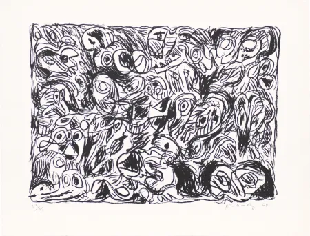 Litografía Alechinsky - Les yeux ouverts