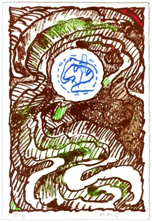 Grabado Alechinsky - L'excédante 1