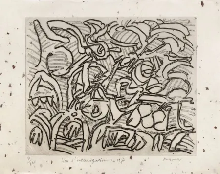 Grabado Alechinsky - Lieu d'interrogation