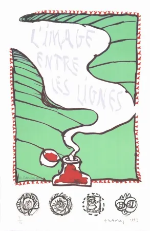 Litografía Alechinsky - L'image entre les lignes