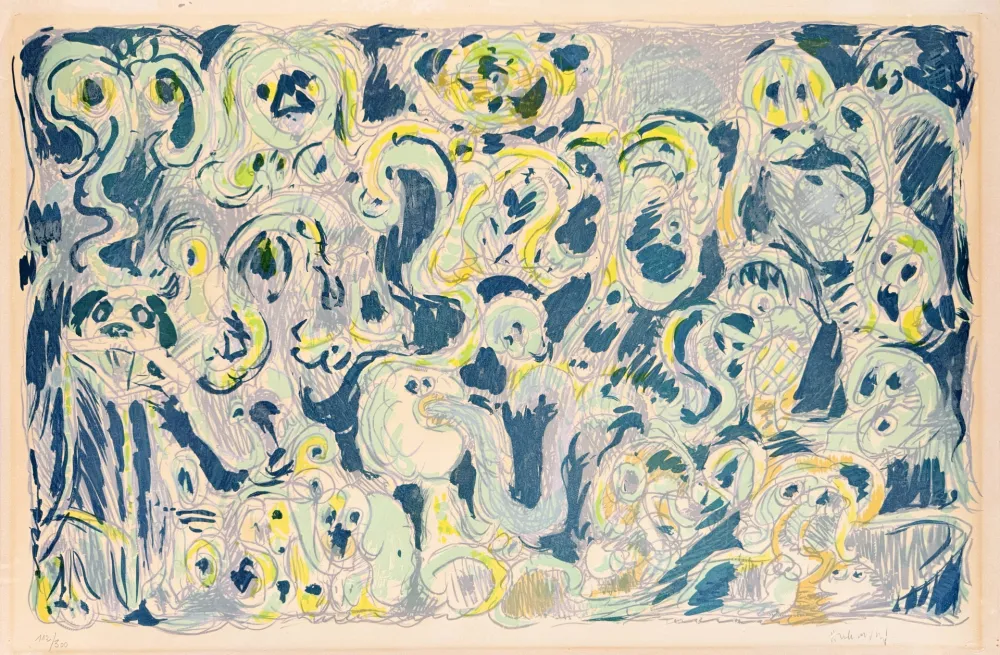 Litografía Alechinsky - L’inconditionnement humain