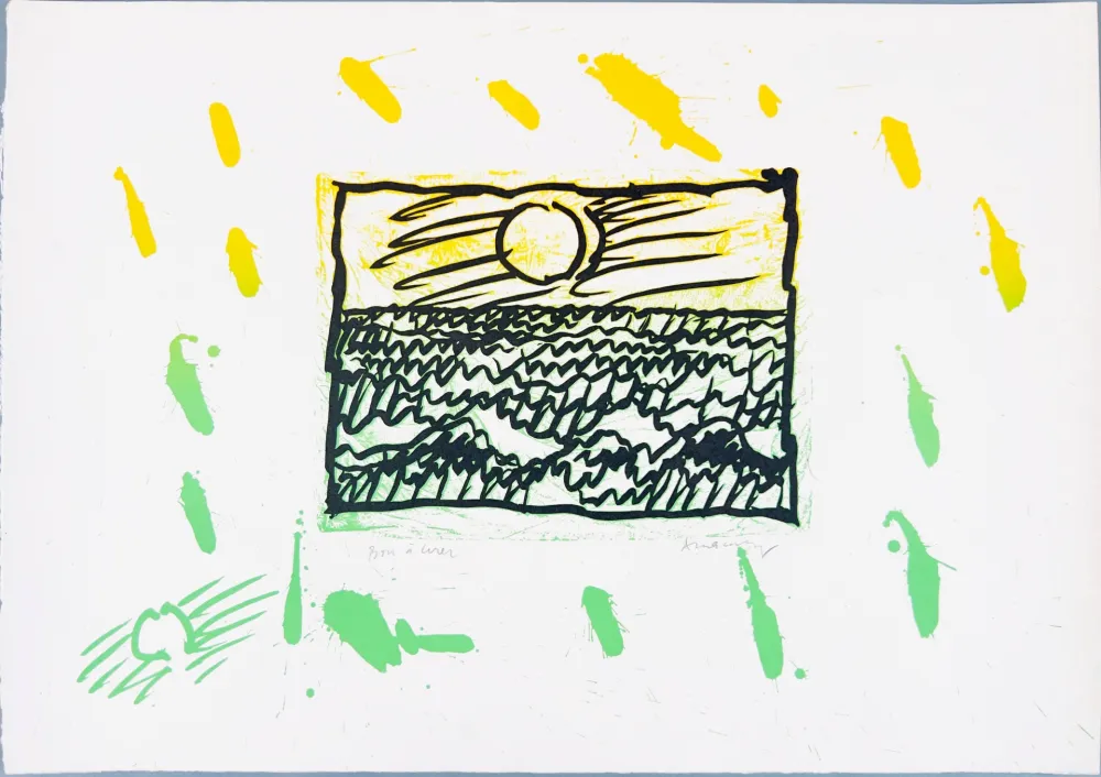 Linograbado Alechinsky - Lino-litho, Planche VII