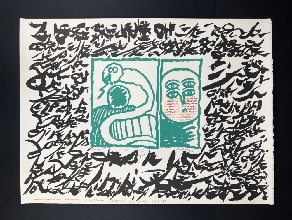 Litografía Alechinsky - Linolog II