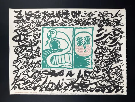 Litografía Alechinsky - Linolog II