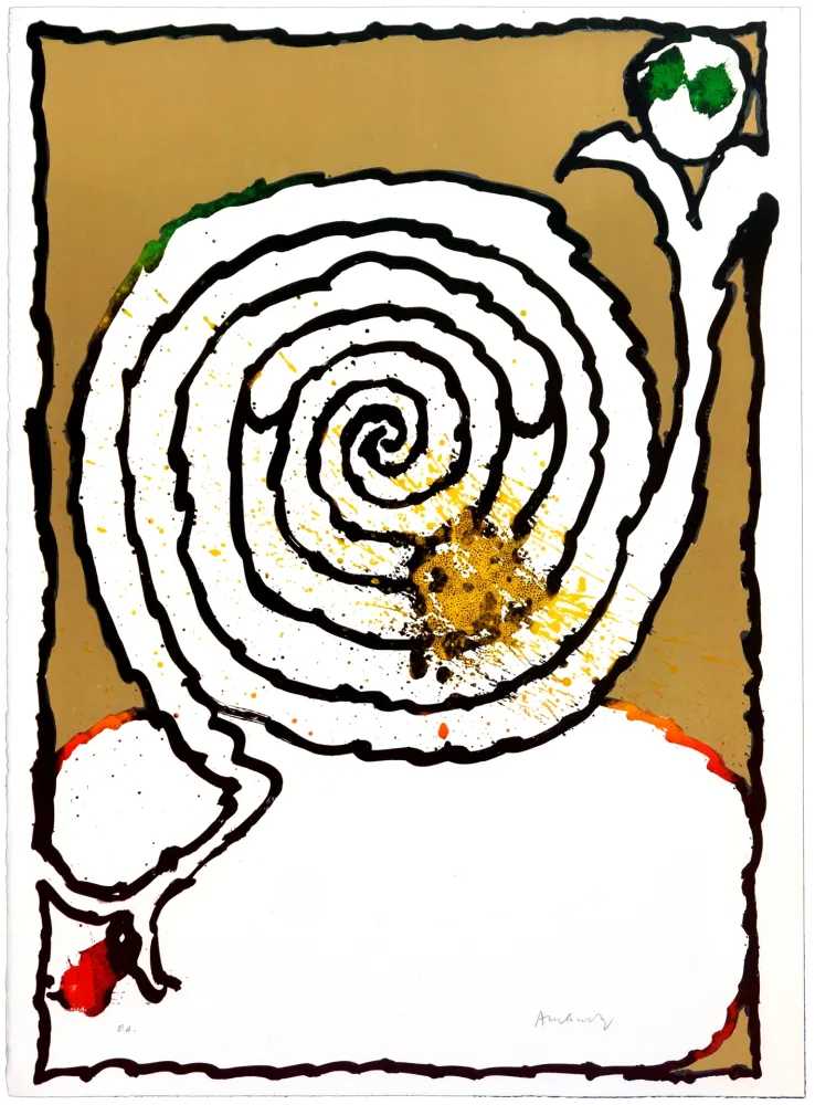 Litografía Alechinsky - Long Playing