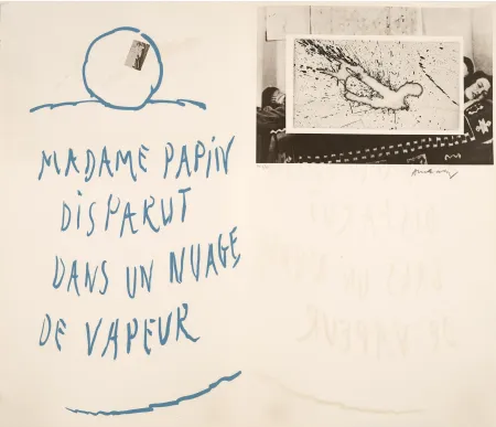 Aguafuerte Alechinsky - Madame Papin disparut dans un nuage de vapeur