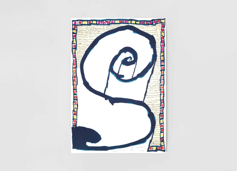 Litografía Alechinsky - Margin and center