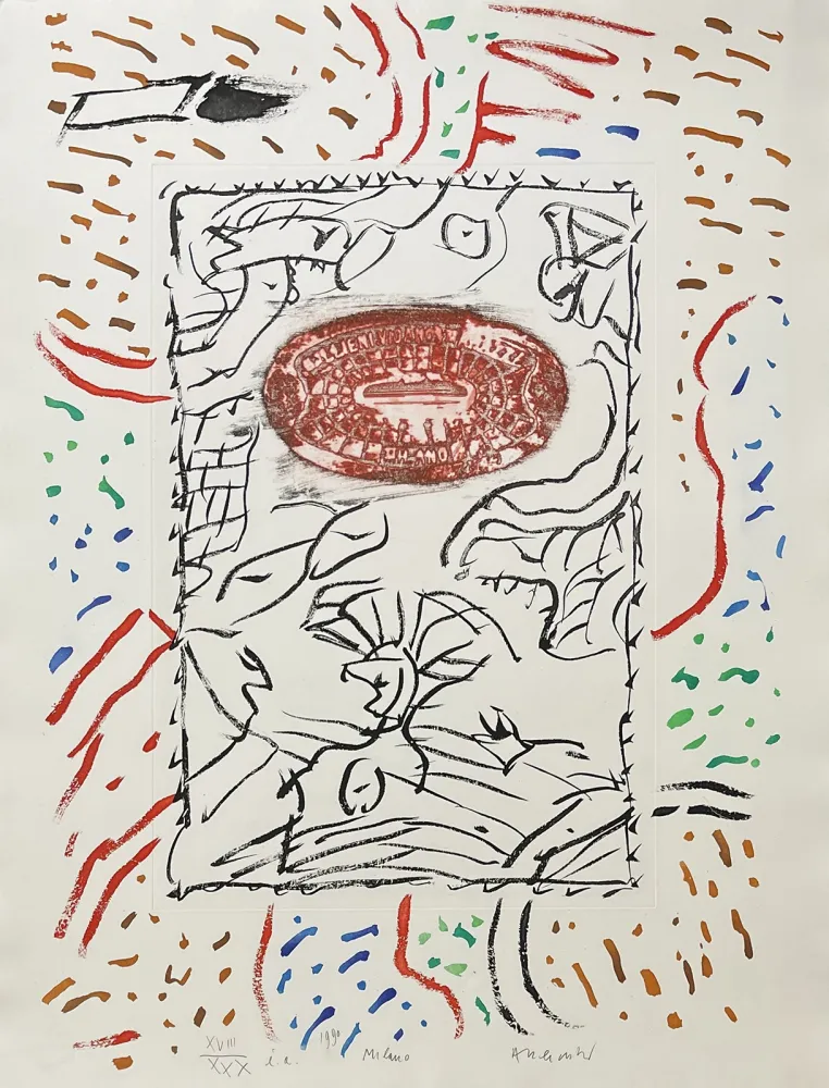 Grabado Alechinsky - Milano