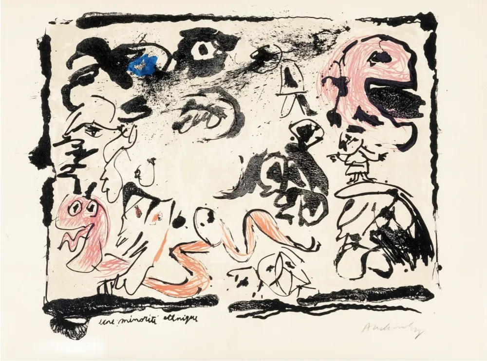 Litografía Alechinsky - Minorité etchnique