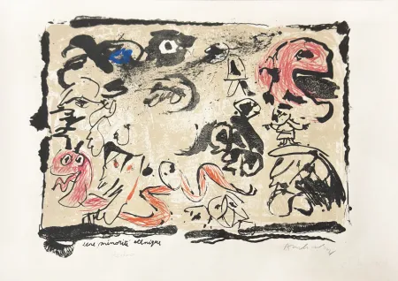 Litografía Alechinsky - Minorité etchnique