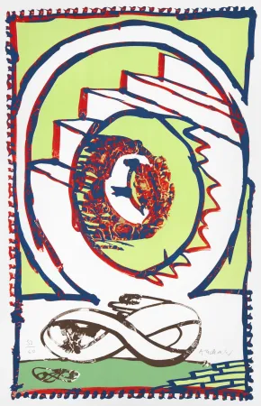 Litografía Alechinsky - Moebius