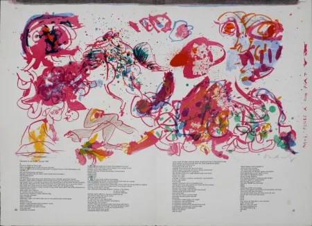 Litografía Alechinsky - Moi, Pensé À Rue Piat, 1964 - Hand-signed!