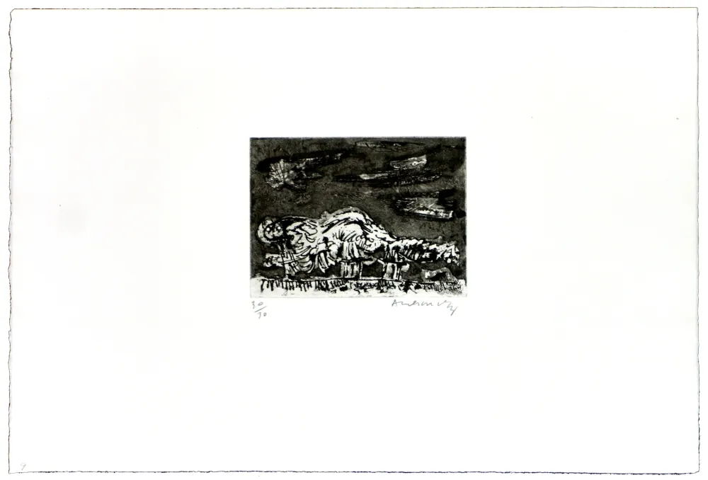 Litografía Alechinsky - Montagne-Dragon