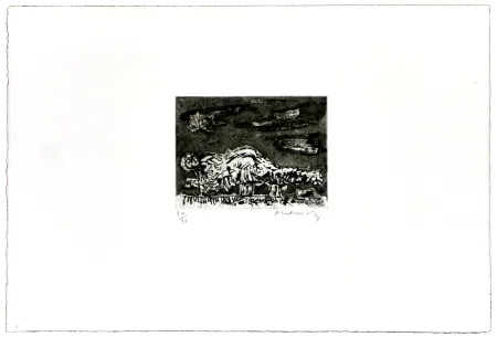 Litografía Alechinsky - Montagne-Dragon