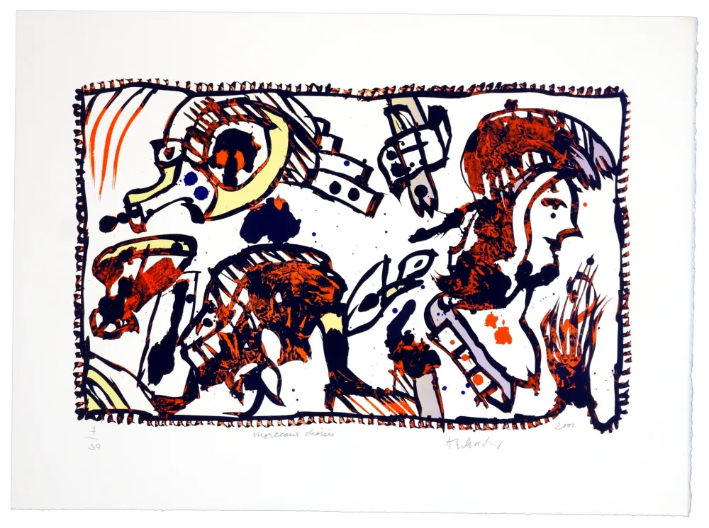 Litografía Alechinsky - Morceaux Choisis