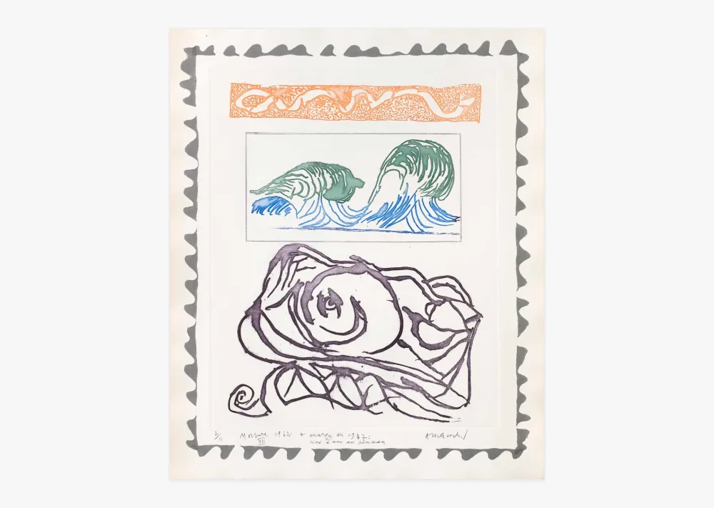 Grabado Alechinsky - Morsures VII