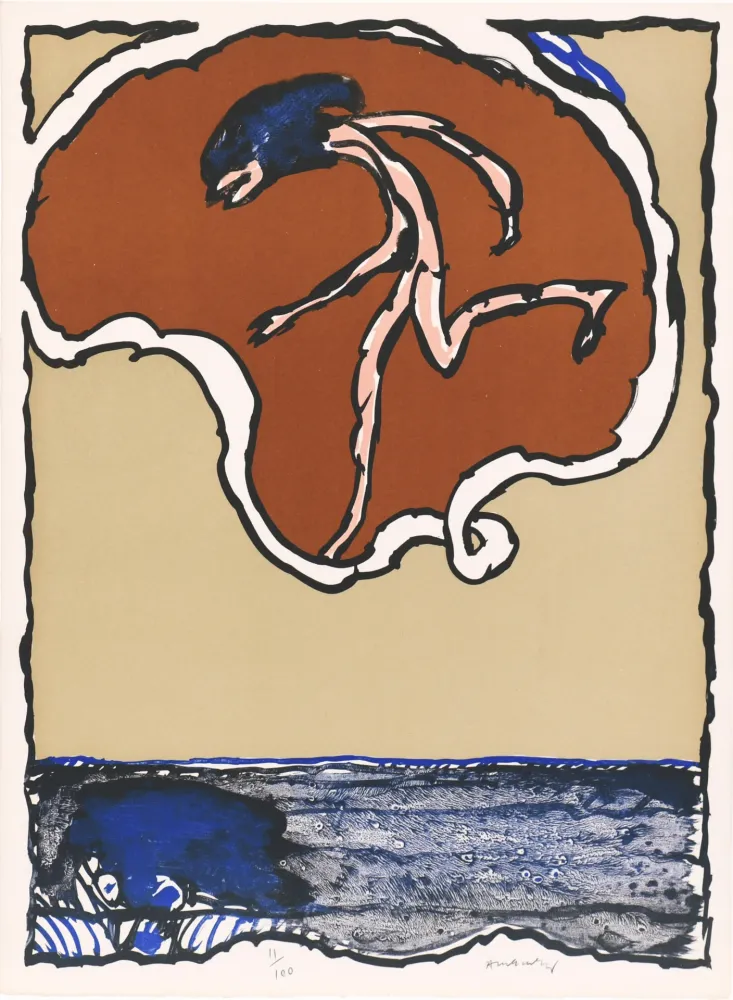 Litografía Alechinsky - Objets volants II